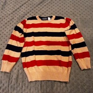 Boy's 5T The Children's Place Red, Navy and Tan Sweater